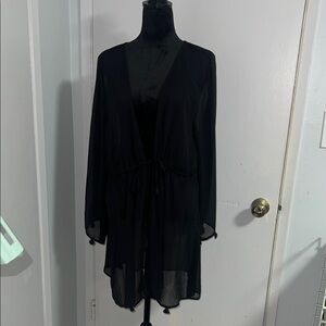 Jessica Simpson Black Swim Coverup